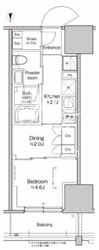 プラウドフラット四谷三丁目 1209 間取り図