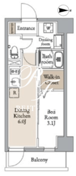 グランカーサ住吉2 404 間取り図