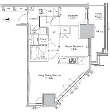 プラウドフラット錦糸町ウエスト 904 間取り図