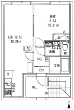 オーブリオン白金 301 間取り図