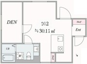 ザ・トリアス戸越銀座 102 間取り図