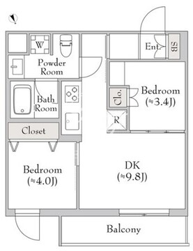 テラブリック南大井 201 間取り図