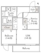 テラブリック南大井 601 間取り図