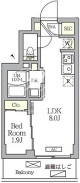 ハーモニーレジデンス馬込 206 間取り図