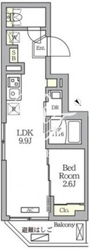 ハーモニーレジデンス馬込 307 間取り図