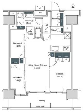 ブルックサイドレジデンス木場 1507 間取り図