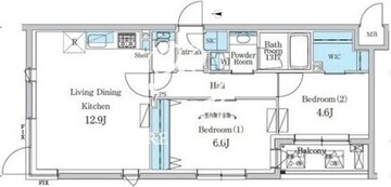 デュオフラッツ千歳船橋 401 間取り図
