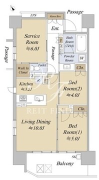 シティハウス巣鴨 203 間取り図