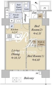 シティハウス巣鴨 402 間取り図