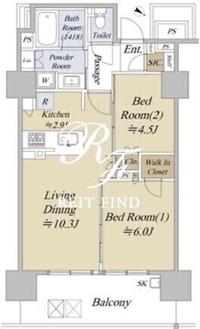 シティハウス巣鴨 702 間取り図