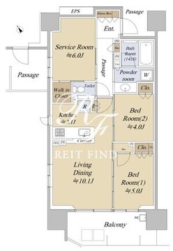 シティハウス巣鴨 1104 間取り図