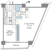 コンフォリア新宿イーストサイドタワー 3009 間取り図