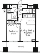 プライア渋谷 1206 間取り図