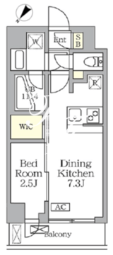 アジールコート三宿テラス 209 間取り図