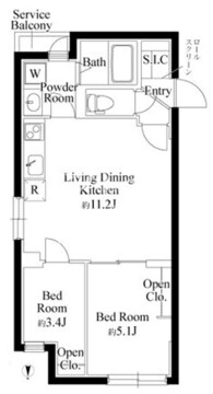 カーサフィオーレ南千住 501 間取り図