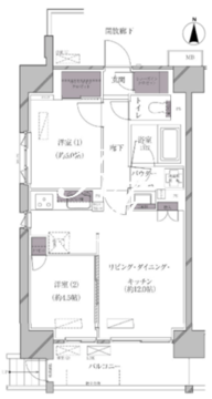 エースタンダード芝浦 1101 間取り図