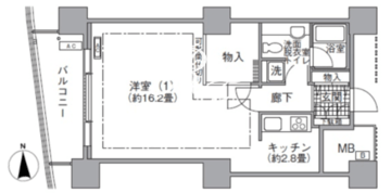 アクティ汐留 1213 間取り図