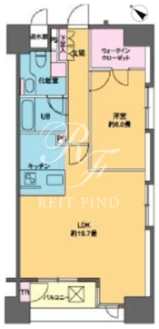 カスタリア銀座3 1306 間取り図