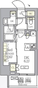 アークマーク大塚 204 間取り図