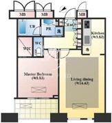 Dマークス西新宿タワー 2207 間取り図