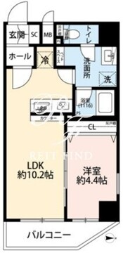 プレール・ドゥーク浅草4 601 間取り図