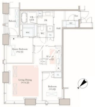 Dマークス西新宿タワー 2504 間取り図