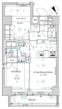 アークマーク王子 1003 間取り図