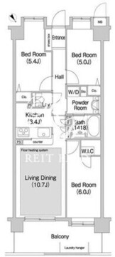 コンフォリア板橋仲宿 603 間取り図