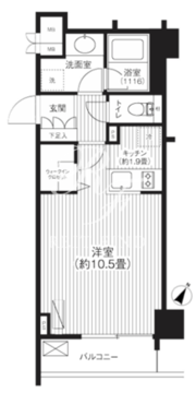 グランハイツ代々木 1007 間取り図