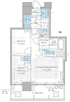 パークシティ中野ザタワーブリーズ 703 間取り図