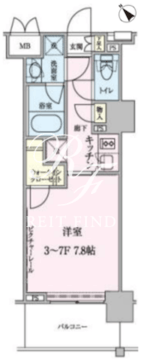 ザ・レジデンス赤坂檜町 510 間取り図