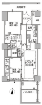 東雲キャナルコートCODAN 21-409 間取り図