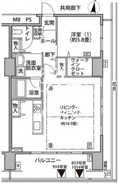 東雲キャナルコートCODAN 17-614 間取り図
