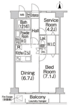 コンフォリア赤羽岩淵 404 間取り図