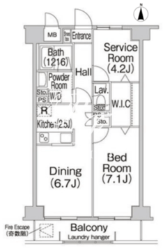 コンフォリア赤羽岩淵 604 間取り図