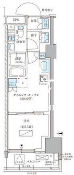 パークアクシス品川天王洲アイル 214 間取り図