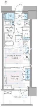 パークシティ中野ザタワーエアーズ 2206 間取り図