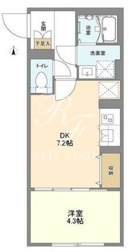 ウェルスクエア中野坂上2 104 間取り図