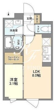 ウェルスクエア中野坂上2 203 間取り図
