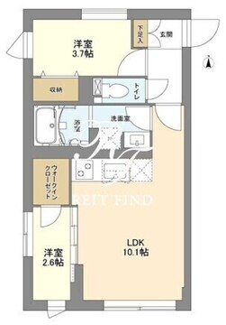 ウェルスクエア中野坂上2 401 間取り図