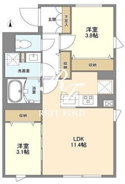 ウェルスクエア中野坂上2 404 間取り図