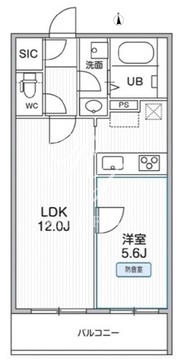 THE PALMS MUSE 新江古田 101 間取り図