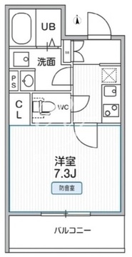THE PALMS MUSE 新江古田 104 間取り図