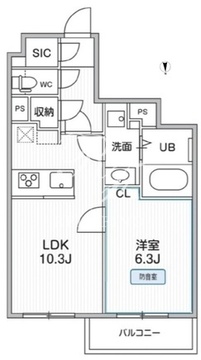 THE PALMS MUSE 新江古田 106 間取り図