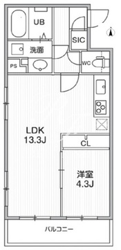 THE PALMS MUSE 新江古田 304 間取り図