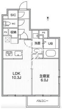 THE PALMS MUSE 新江古田 305 間取り図