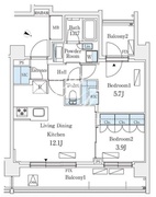 シーズンフラッツ町屋 801 間取り図