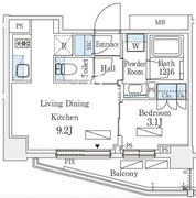 シーズンフラッツ町屋 206 間取り図