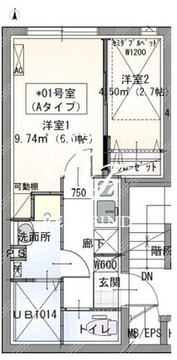 ラヴィエール秋葉原 401 間取り図
