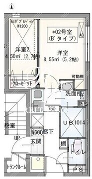 ラヴィエール秋葉原 302 間取り図